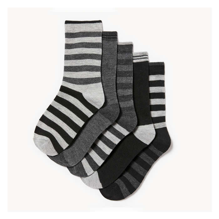 Kid Boys' 5-Pack Crew Socks - Jf Black